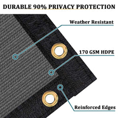Close-up of Shade&Beyond Privacy Screen grommets for secure installation
