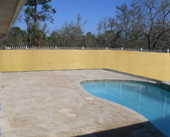 Close-up of Shade&Beyond privacy screen's brass grommets