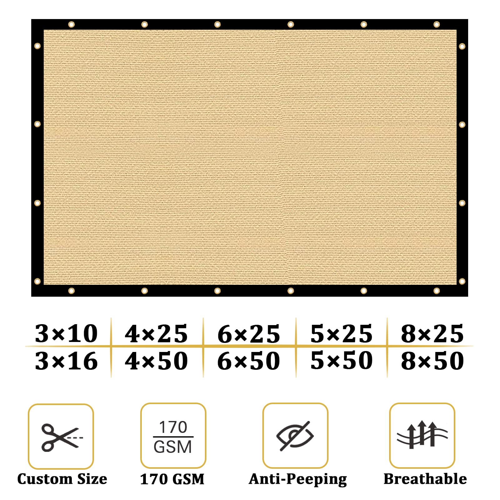 Close-up of Shade&Beyond Privacy Screen Textured Fabric