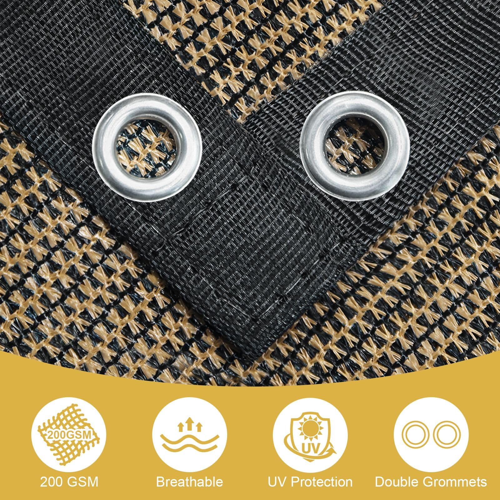 Close-up of Shade&Beyond sun shade fabric texture