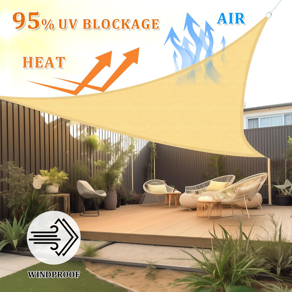 Close-up of Shade&Beyond sun shade sail D-ring attachment