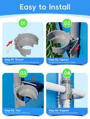 Close-up of SHAPON Pool Plunger Valve Support Bracket rubber pad
