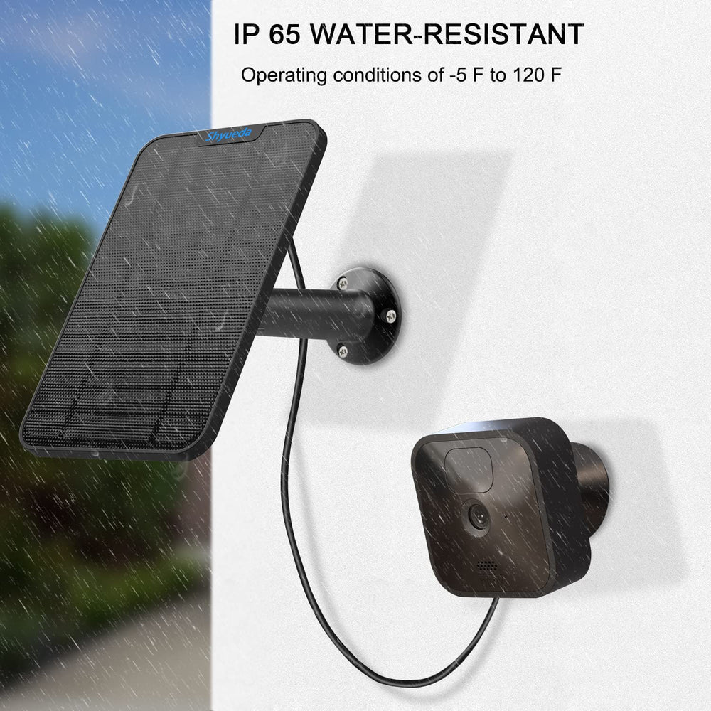 Close-up of Shyueda solar panel's Micro-USB interface