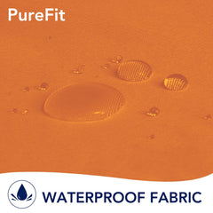 Close-up of silver rust-proof grommet on PureFit curtain