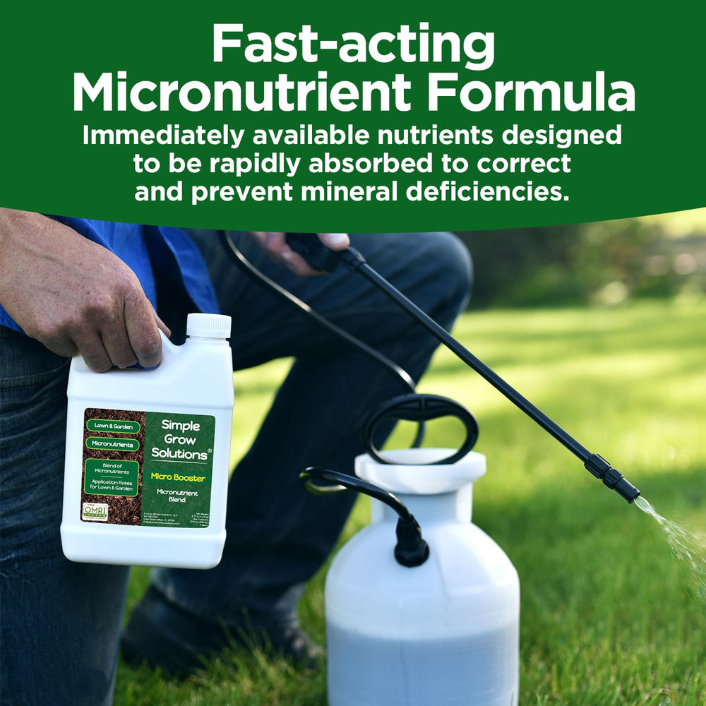 Close-up of Simple Lawn Solutions Micronutrient Formula liquid texture