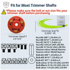 Close-up of SIMUSI trimmer head with yellow and orange colour