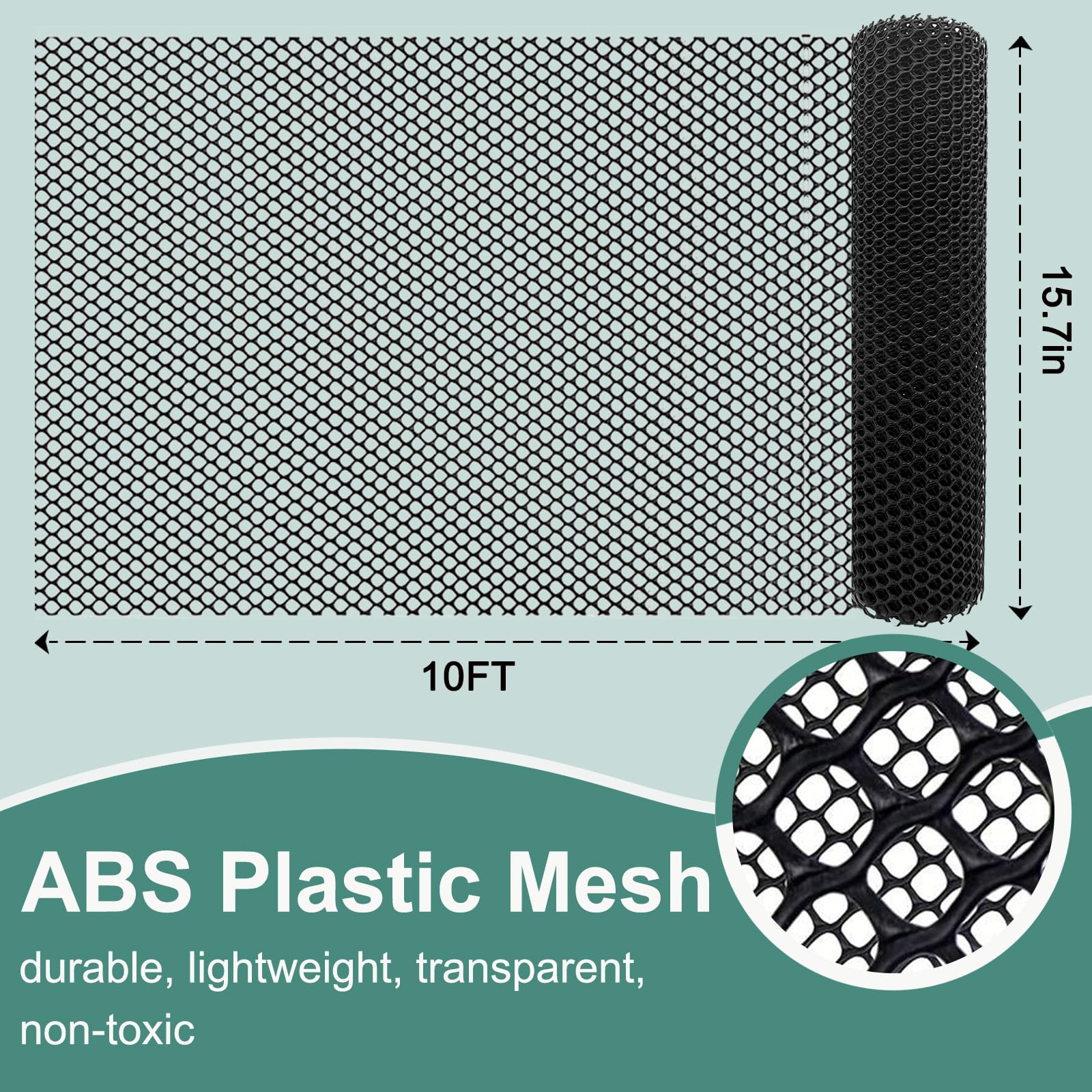 Close-up of SKWIRRLE Chicken Plastic Wire Fencing Mesh texture