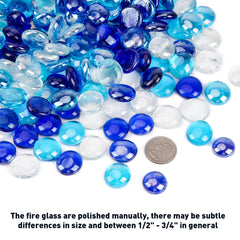 Close-up of Skyflame fire glass beads showing their shiny surface