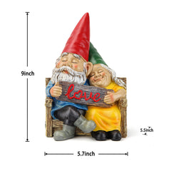 Close-up of Smadeer Garden Gnome statue showing details