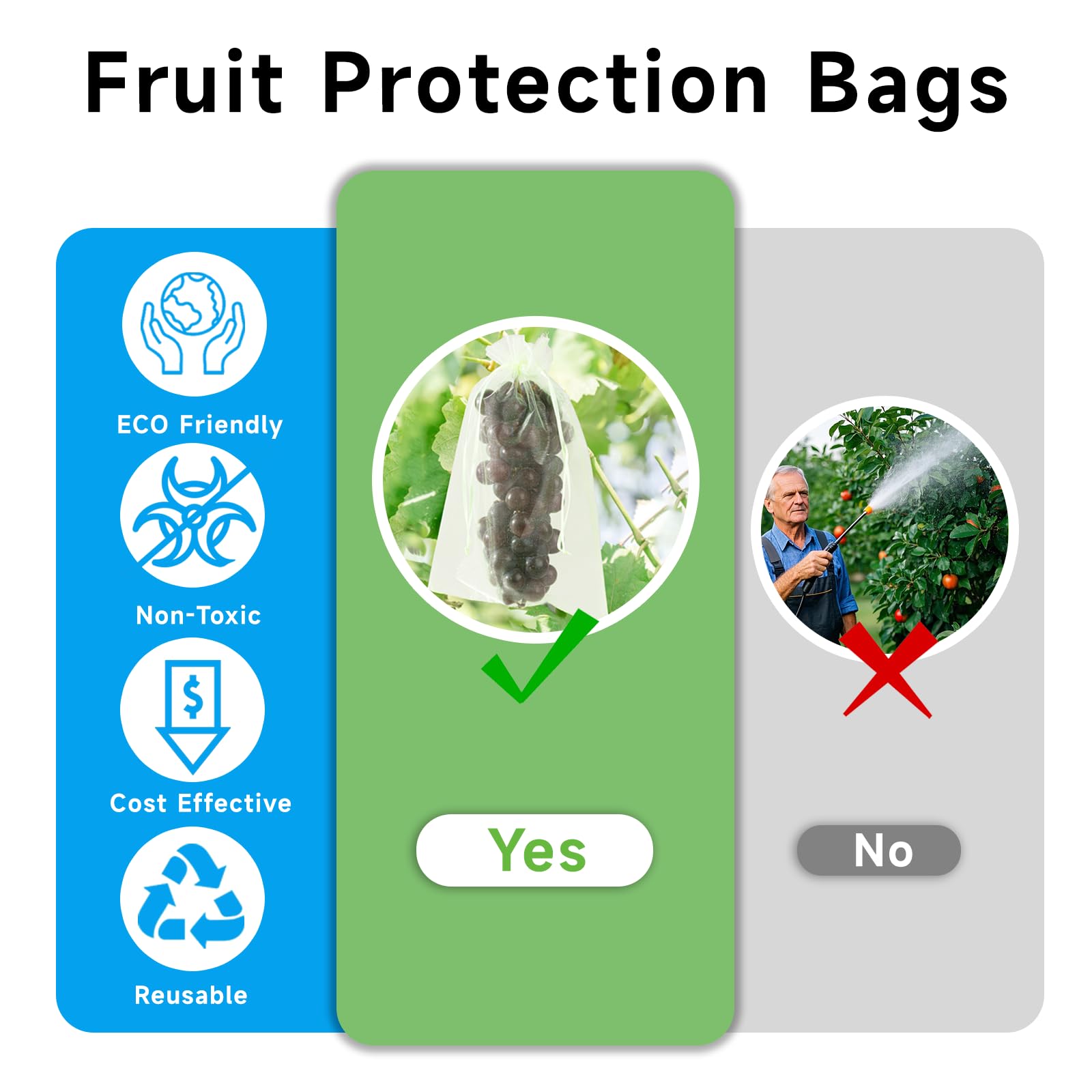 Close-up of SmileLucky Fruit Protection Bags drawstring closure
