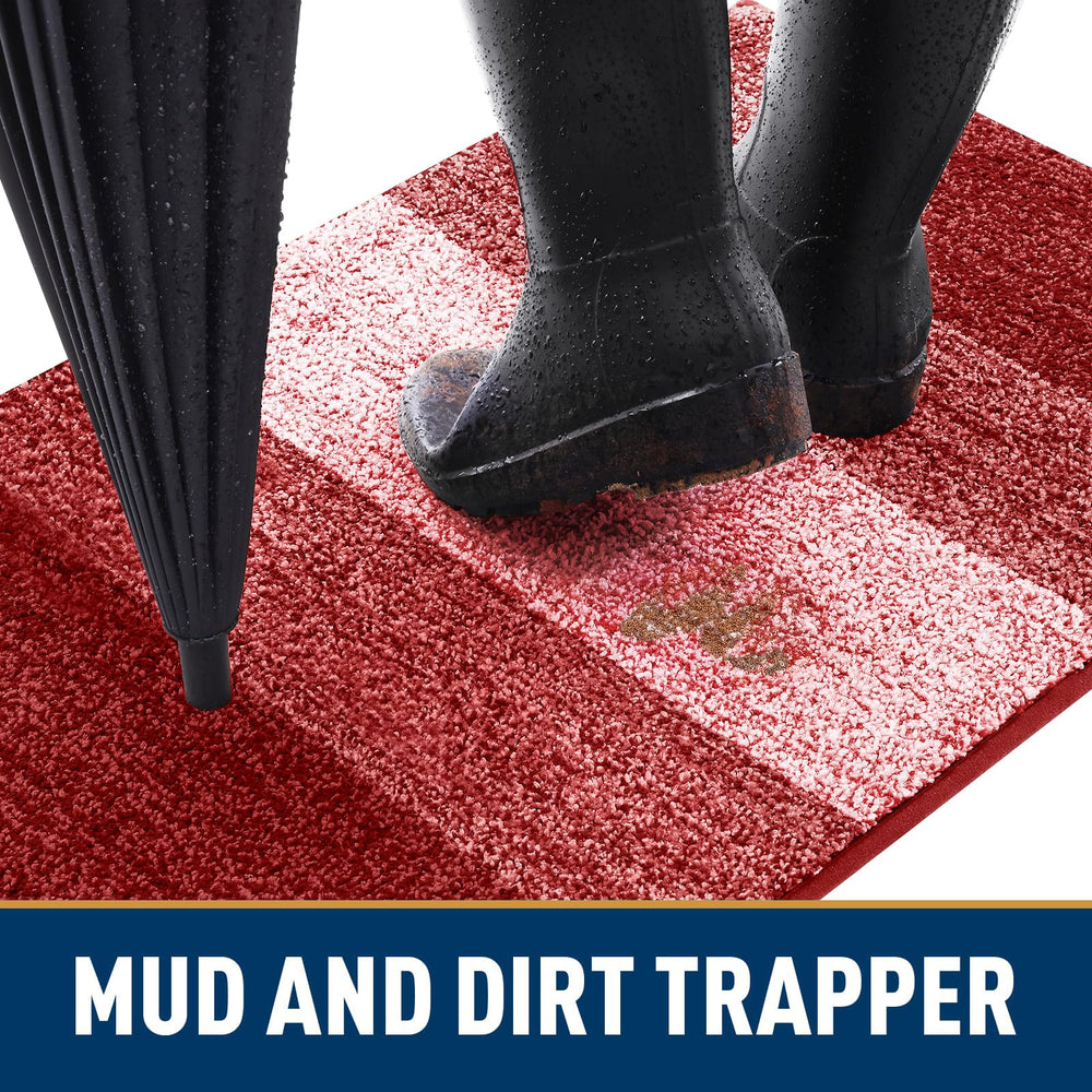 Close-up of Smiry Dog Door Mat's non-slip backing