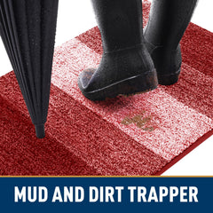 Close-up of Smiry Dog Door Mat's non-slip backing