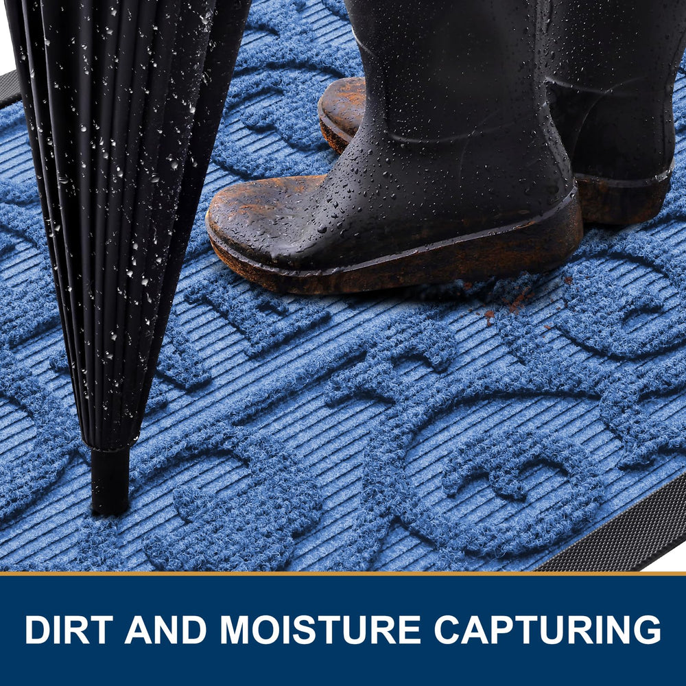 Close-up of Smiry doormat non-slip rubber backing