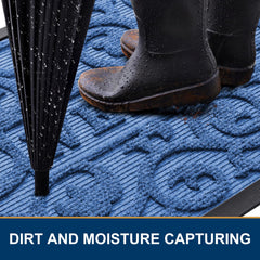 Close-up of Smiry doormat non-slip rubber backing