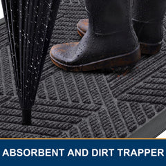 Close-up of Smiry doormat rubber backing