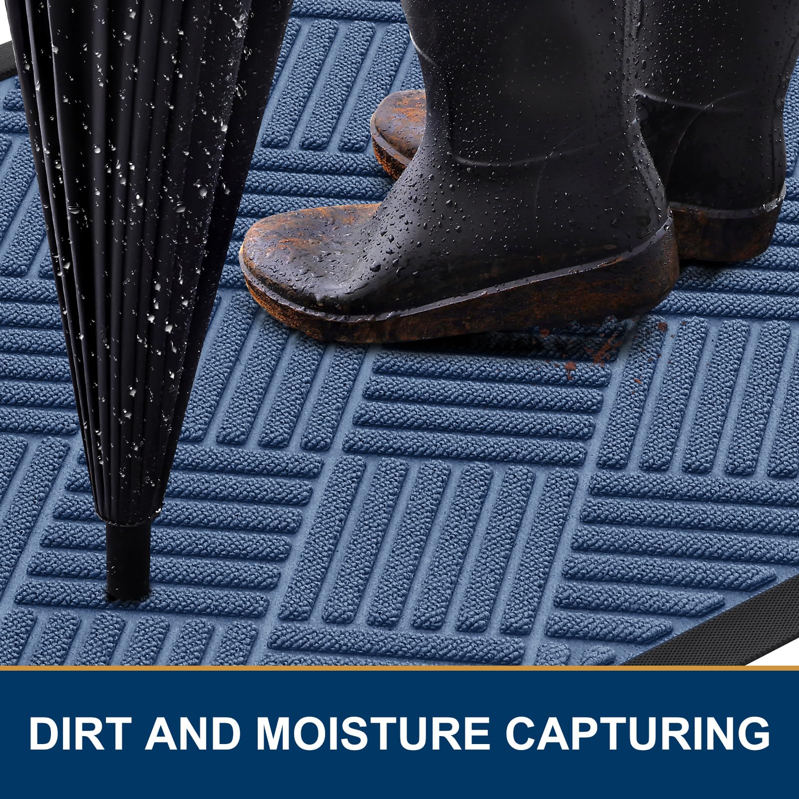 Close-up of Smiry doormat's rubber edge