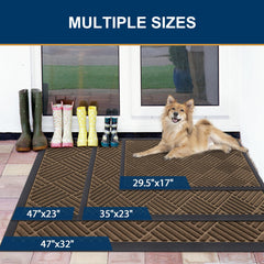 Close-up of Smiry doormat surface with deep grooves