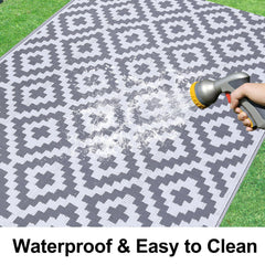 Close-up of Smiry Outdoor Rug texture and pattern