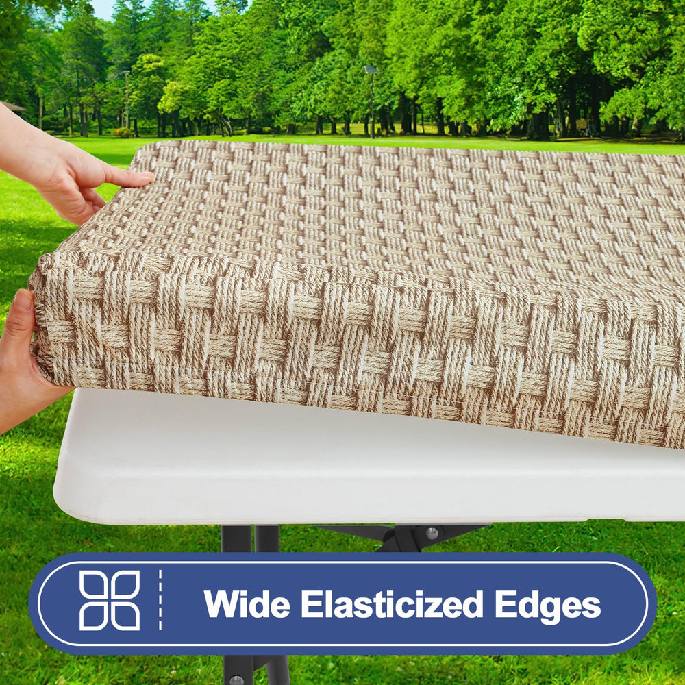 Close-up of Smiry picnic table cover fabric texture