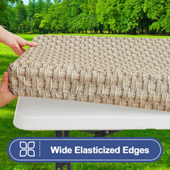 Close-up of Smiry picnic table cover fabric texture