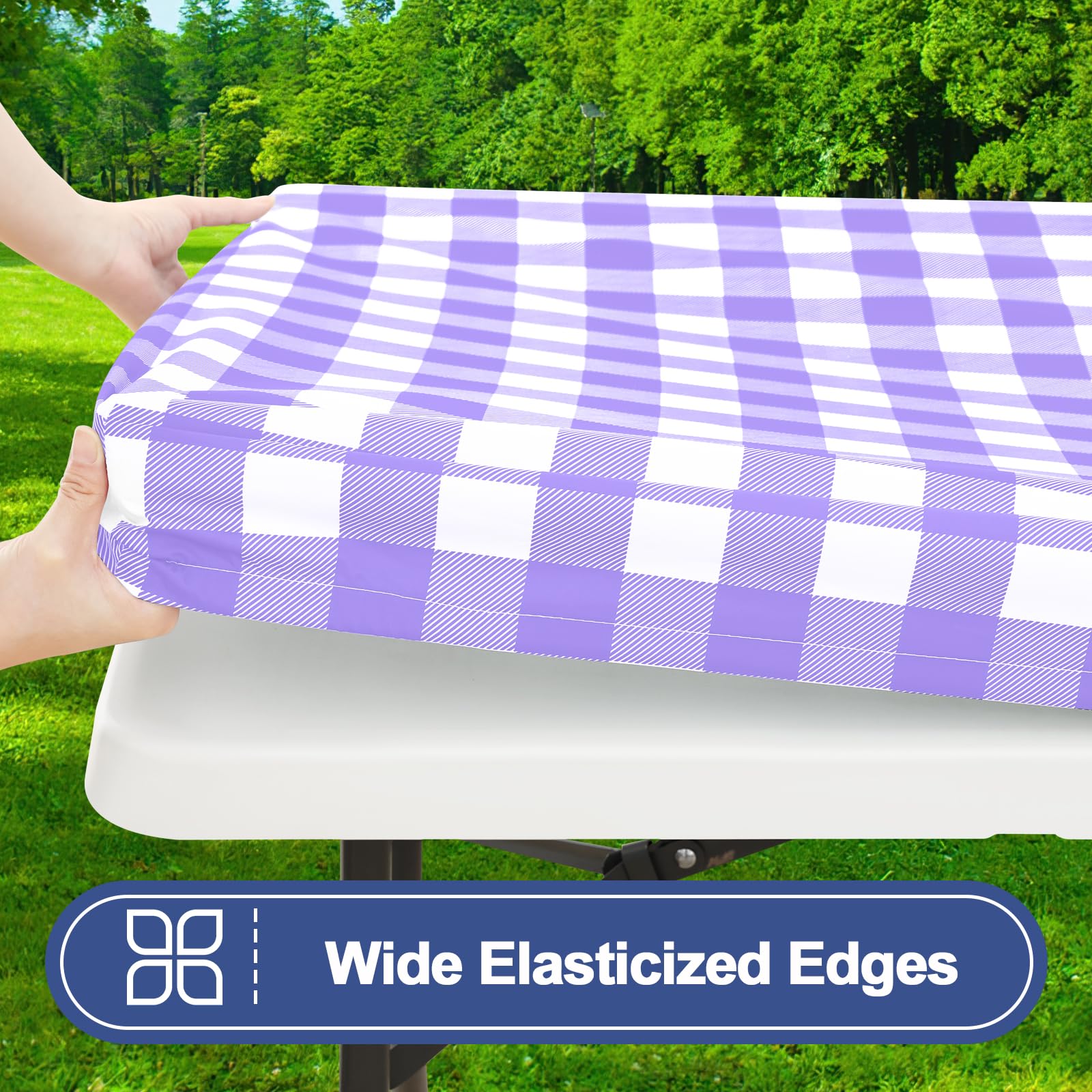 Close-up of Smiry picnic table cover material
