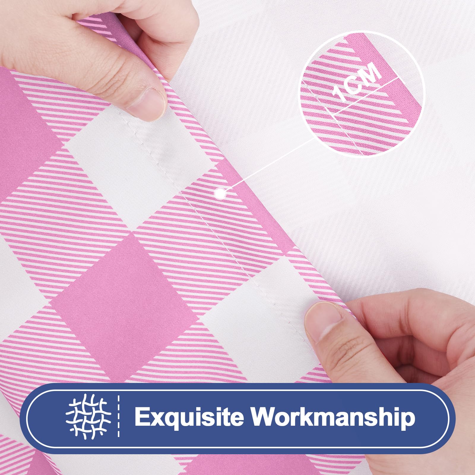 Close-up of Smiry picnic table cover's elastic edge fitting securely