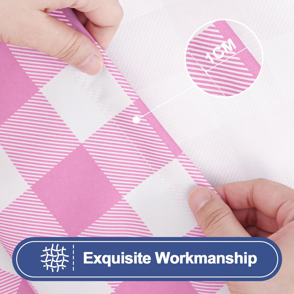 Close-up of Smiry picnic table cover's elastic edge fitting securely