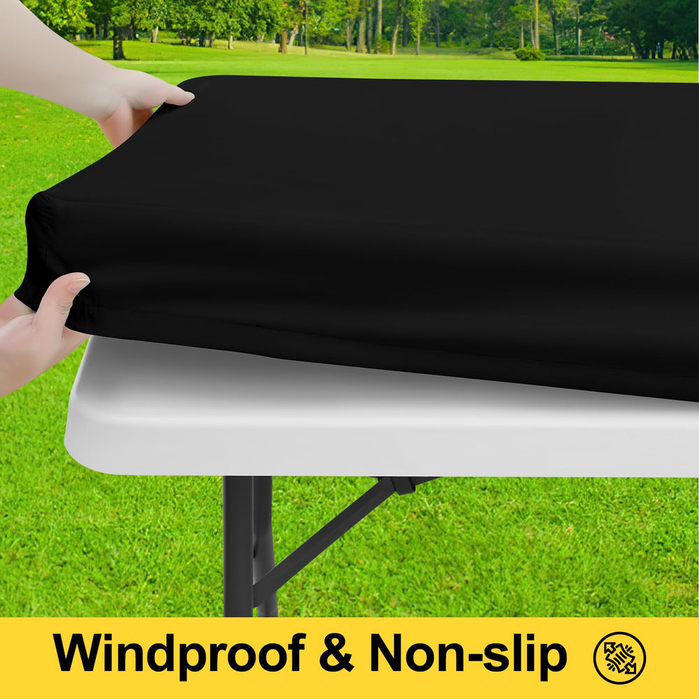 Close-up of Smiry picnic table cover showcasing waterproof fabric