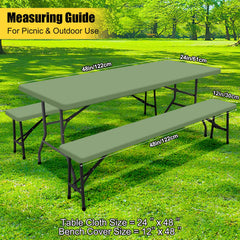 Close-up of Smiry picnic table cover showing elastic edges