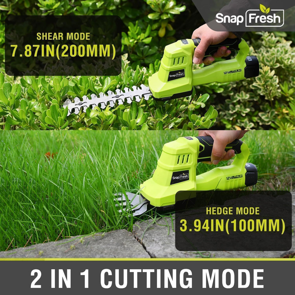 Close-up of SnapFresh hedge trimmer blade