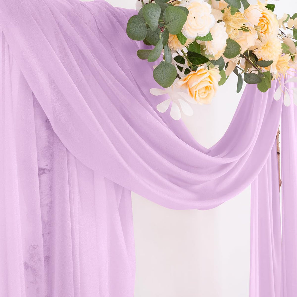 Close-up of Socomi chiffon drapes showing texture
