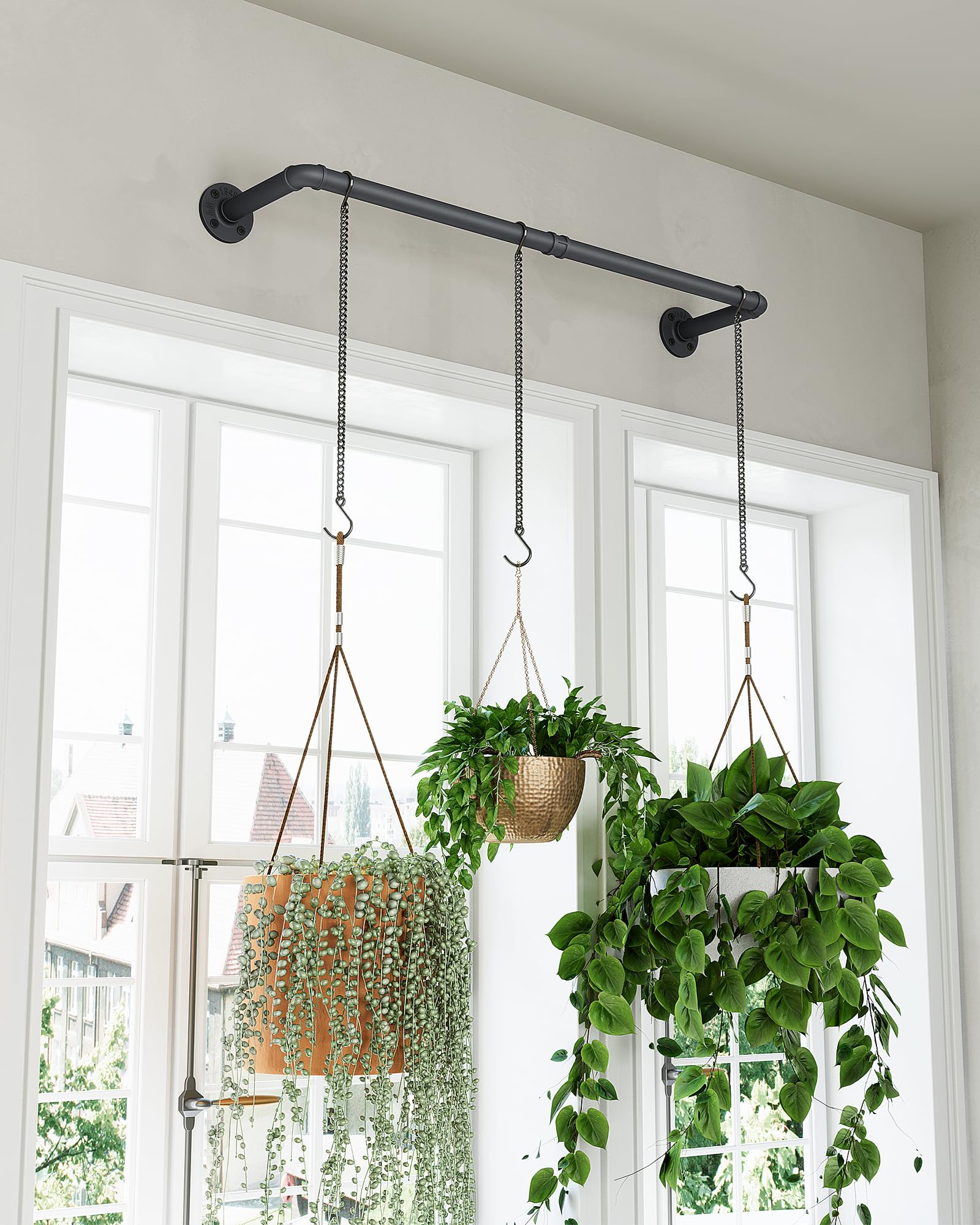 Close-up of SOFITORG Plant Hanger installation