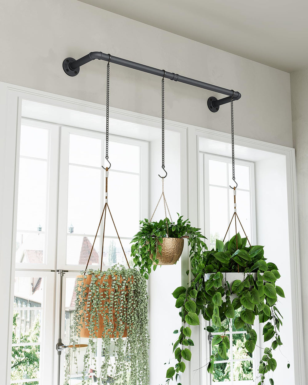 Close-up of SOFITORG Plant Hanger installation