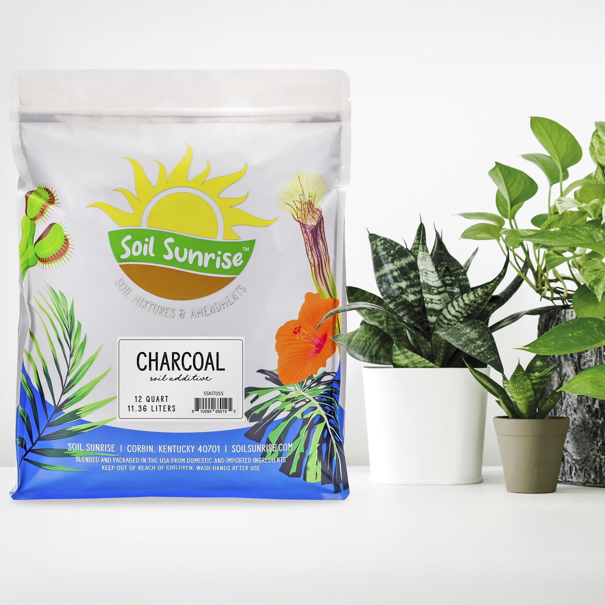 Close-up of Soil Sunrise Horticultural Charcoal chips
