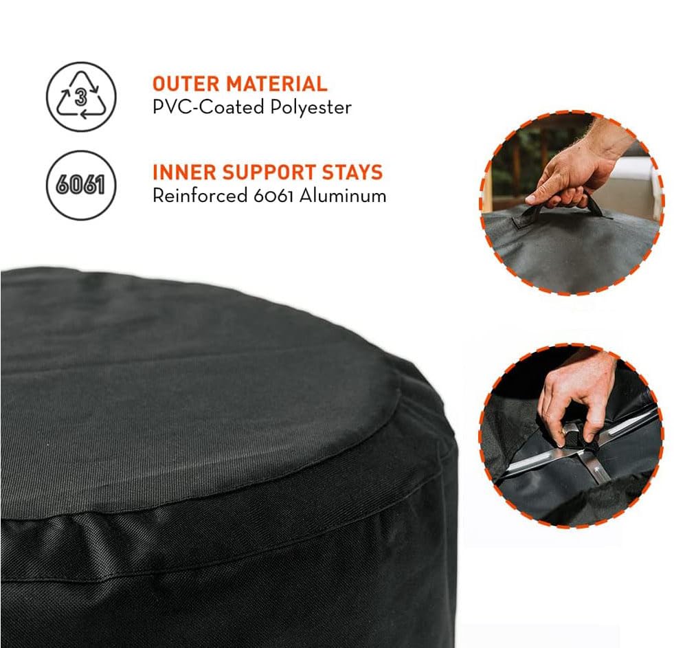 Close-up of Solo Stove Yukon Shelter handle for easy use