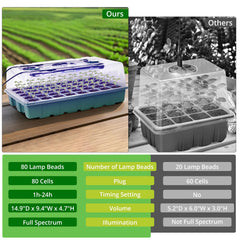 Close-up of Sondiko seedling tray with 40 cells