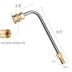 Close-up of Sooprinse Gutter Cleaner attachment connector