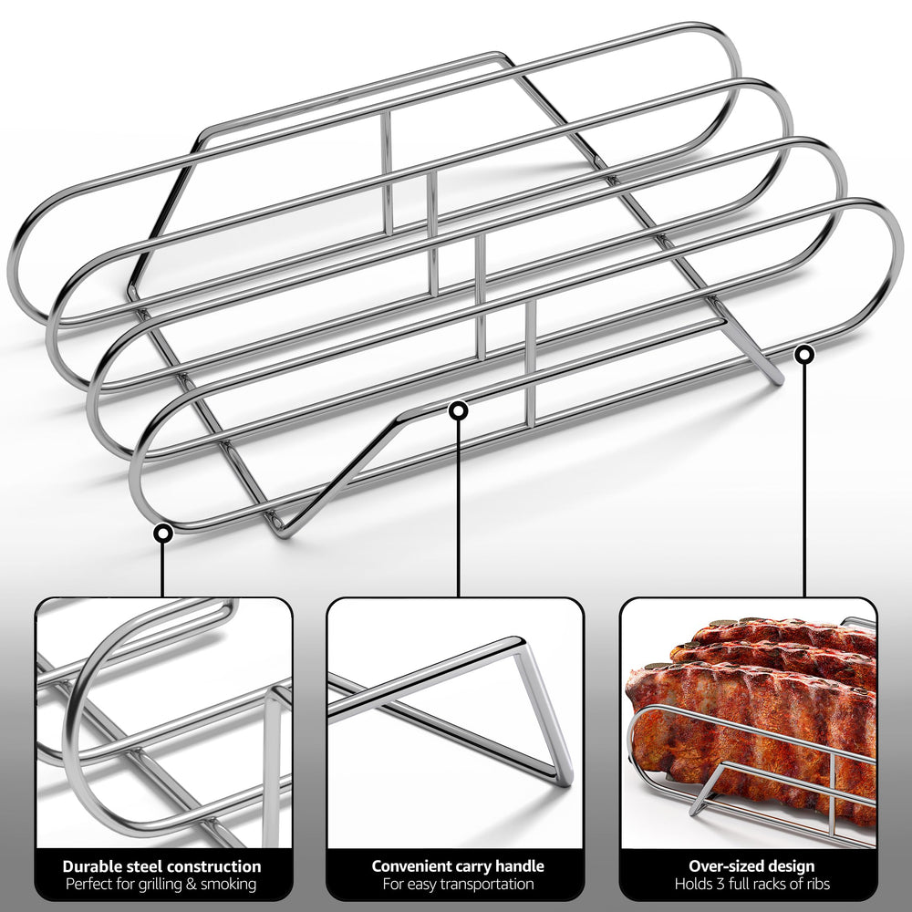 Close-up of Sorbus Rib Rack material and finish