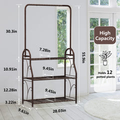 Close-up of SORCEDAS plant stand iron structure