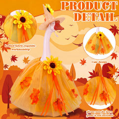 Close-up of Soulchen Fall Goose Outfit skirt and sunflower hat