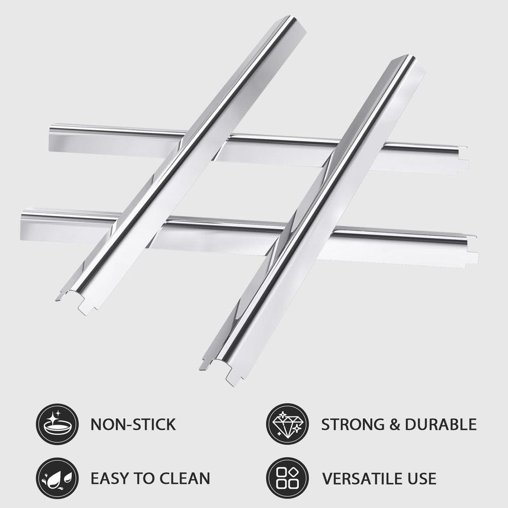 Close-up of stainless steel grill parts by Uniflasy