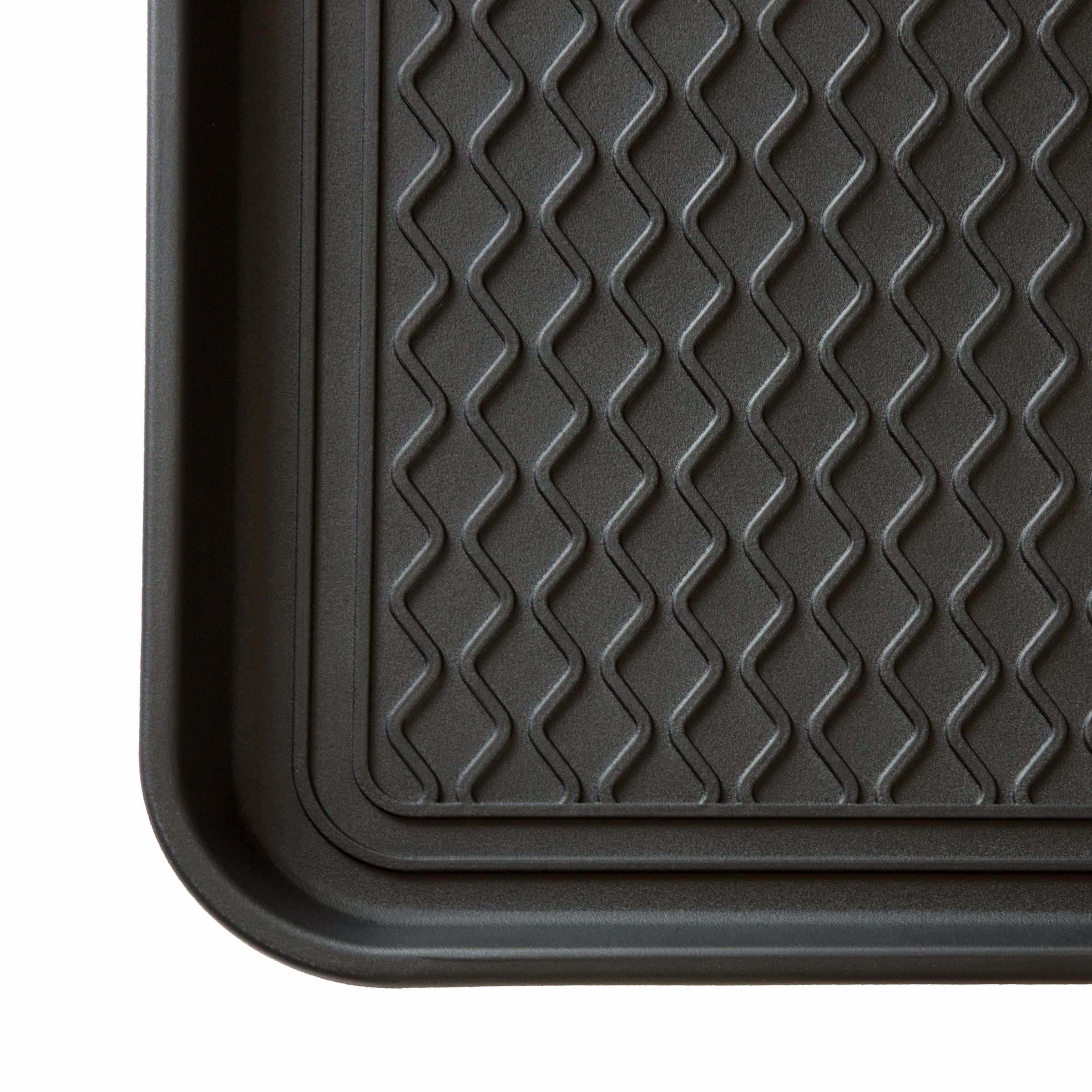 Close-up of Stalwart Boot Tray made from 100% recycled polypropylene.
