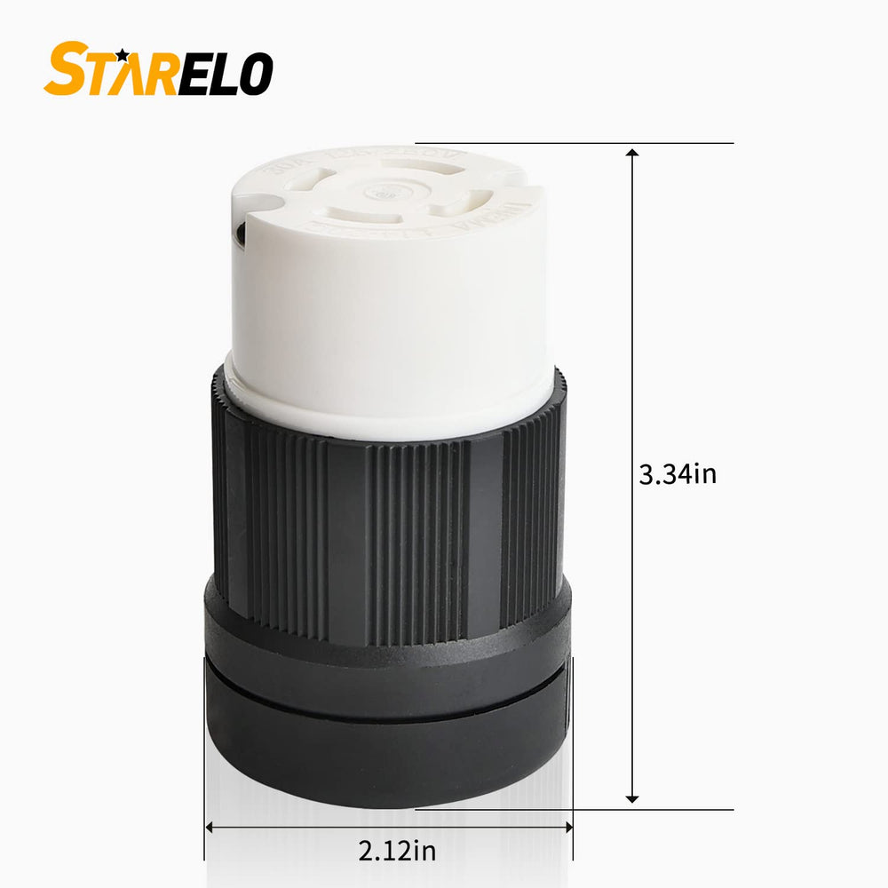 Close-up of STARELO locking connector with wire clamp