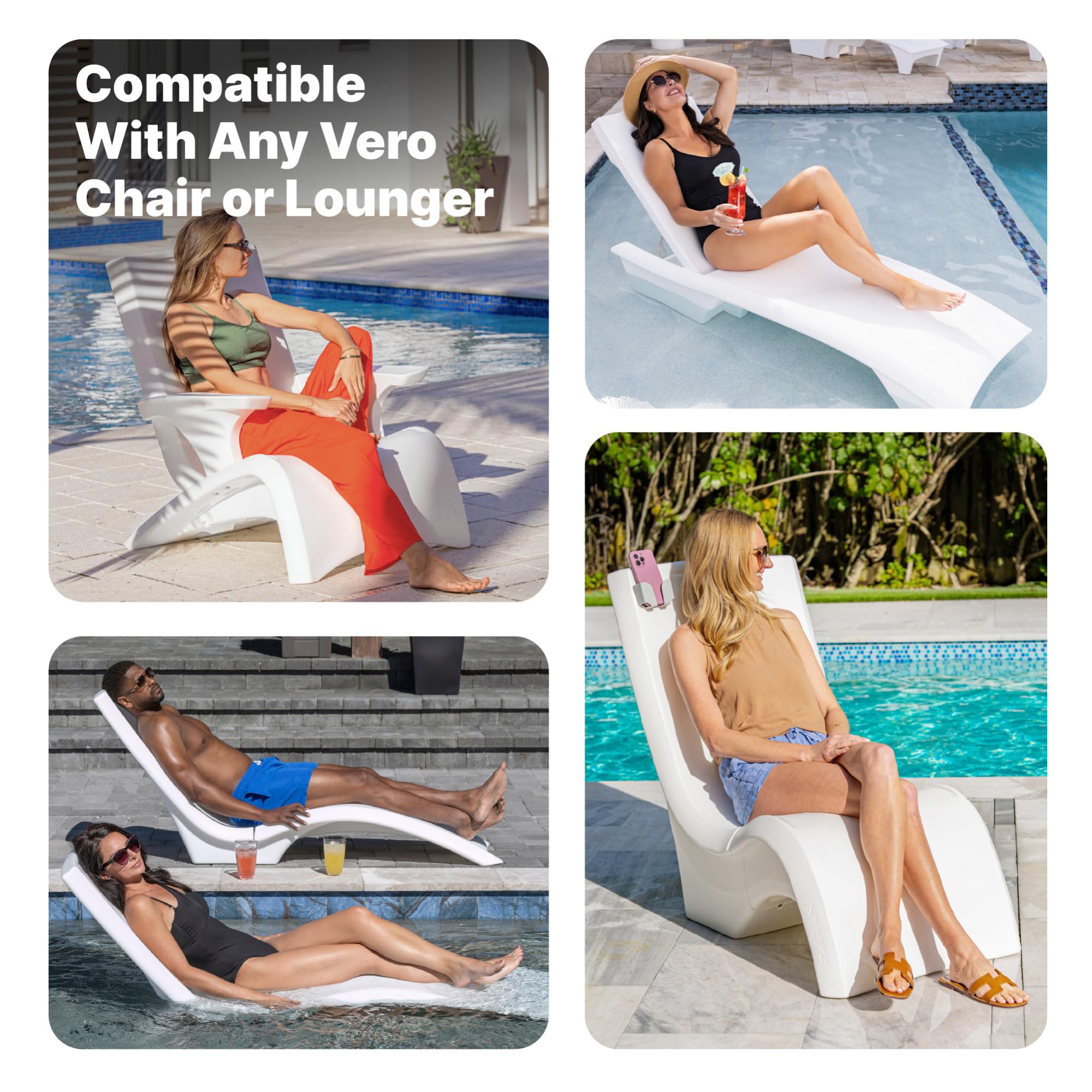 Close-up of Step2 Vero Pool Lounger Accessories Set components