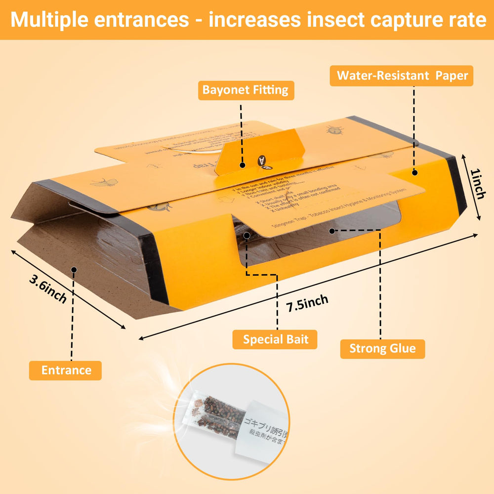 Close-up of Stingmon sticky glue traps for cockroaches