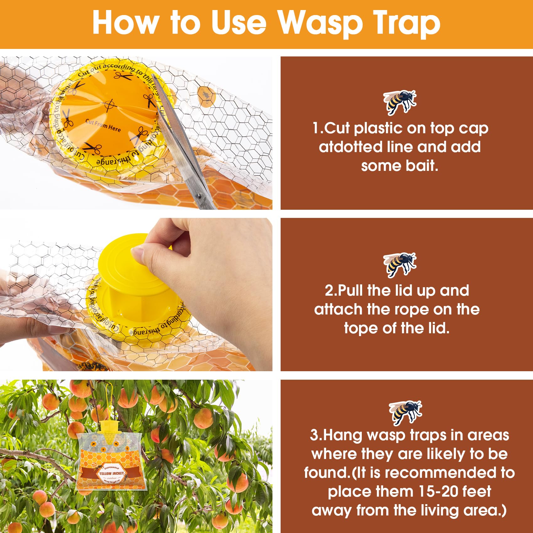 Close-up of Stingmon wasp trap showing the funnel design