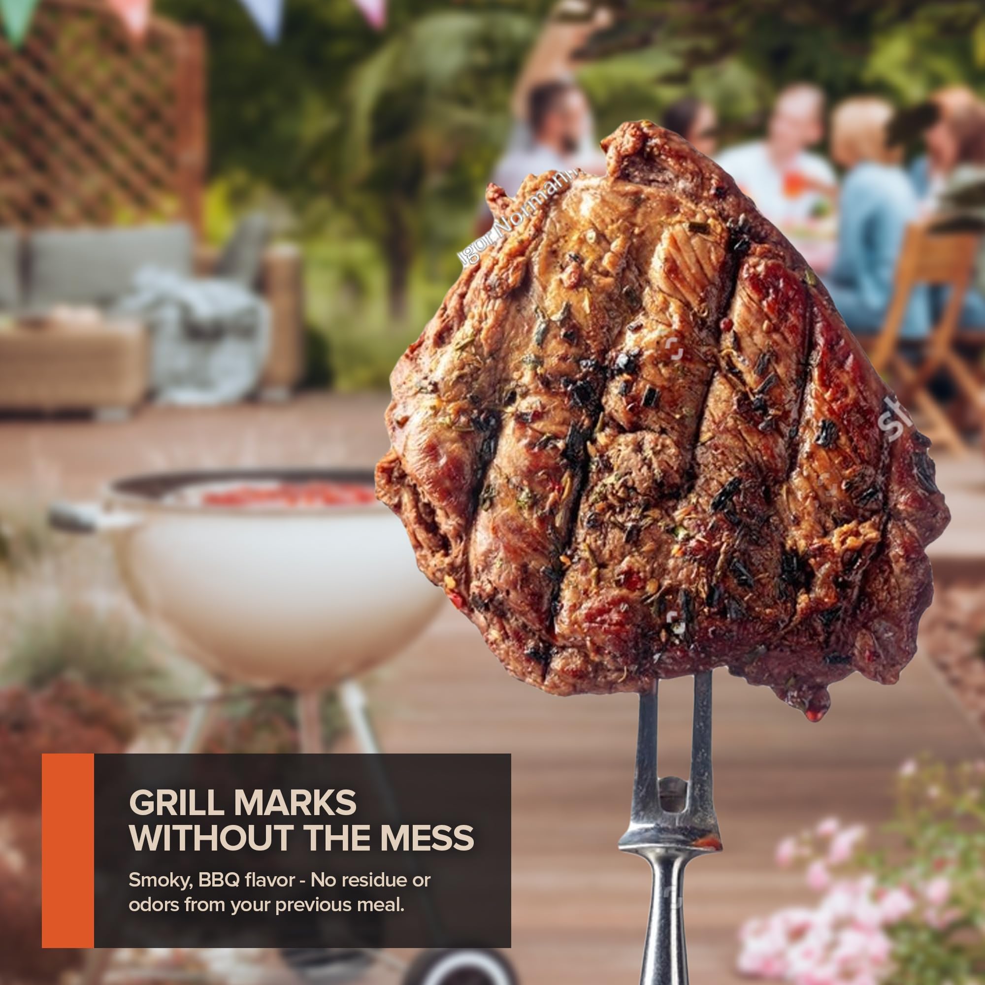 Close-up of Stock Your Home aluminum grill liner