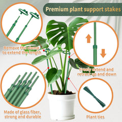 Close-up of Stroller plant stakes with green finish