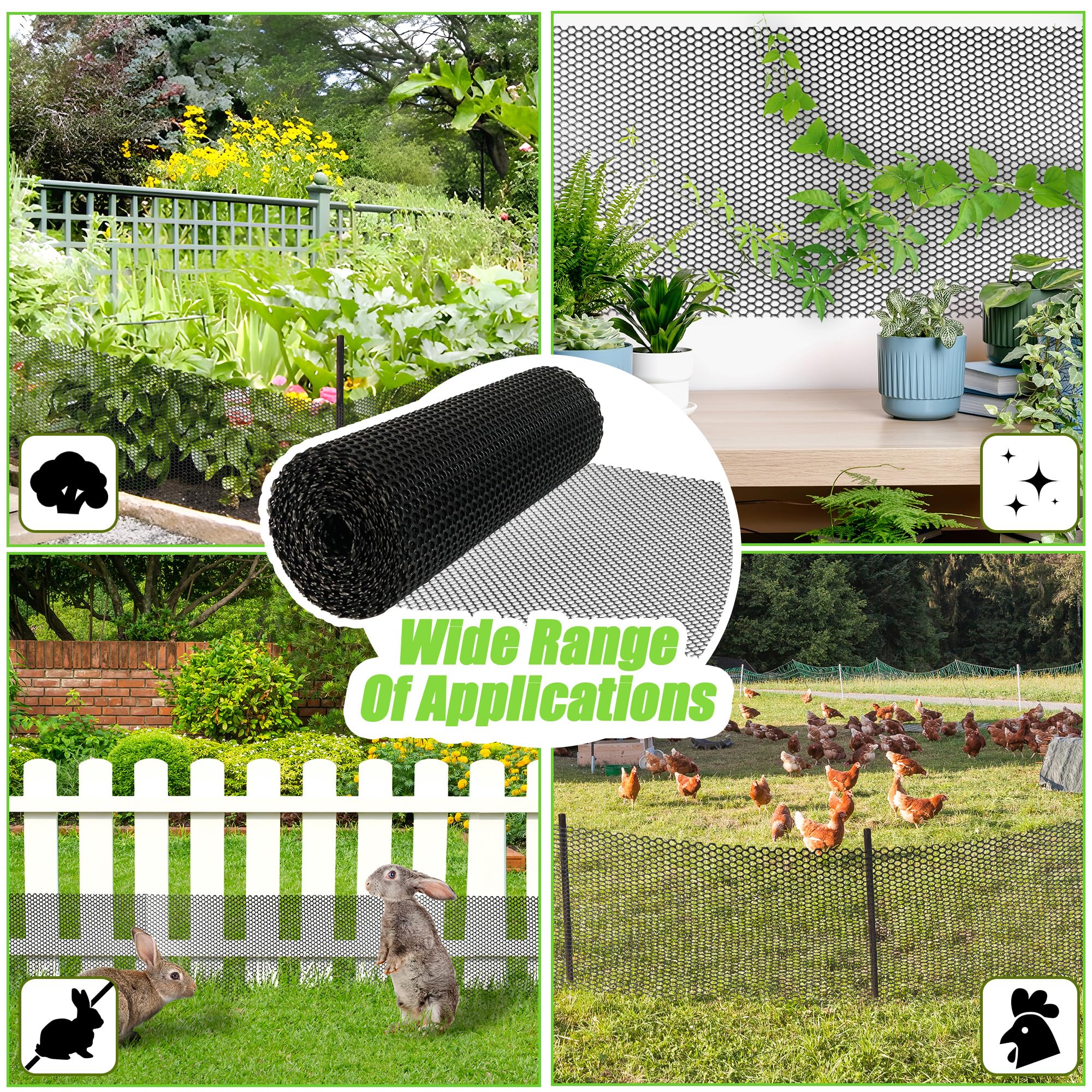Close-up of Sumloty ABS plastic chicken wire mesh