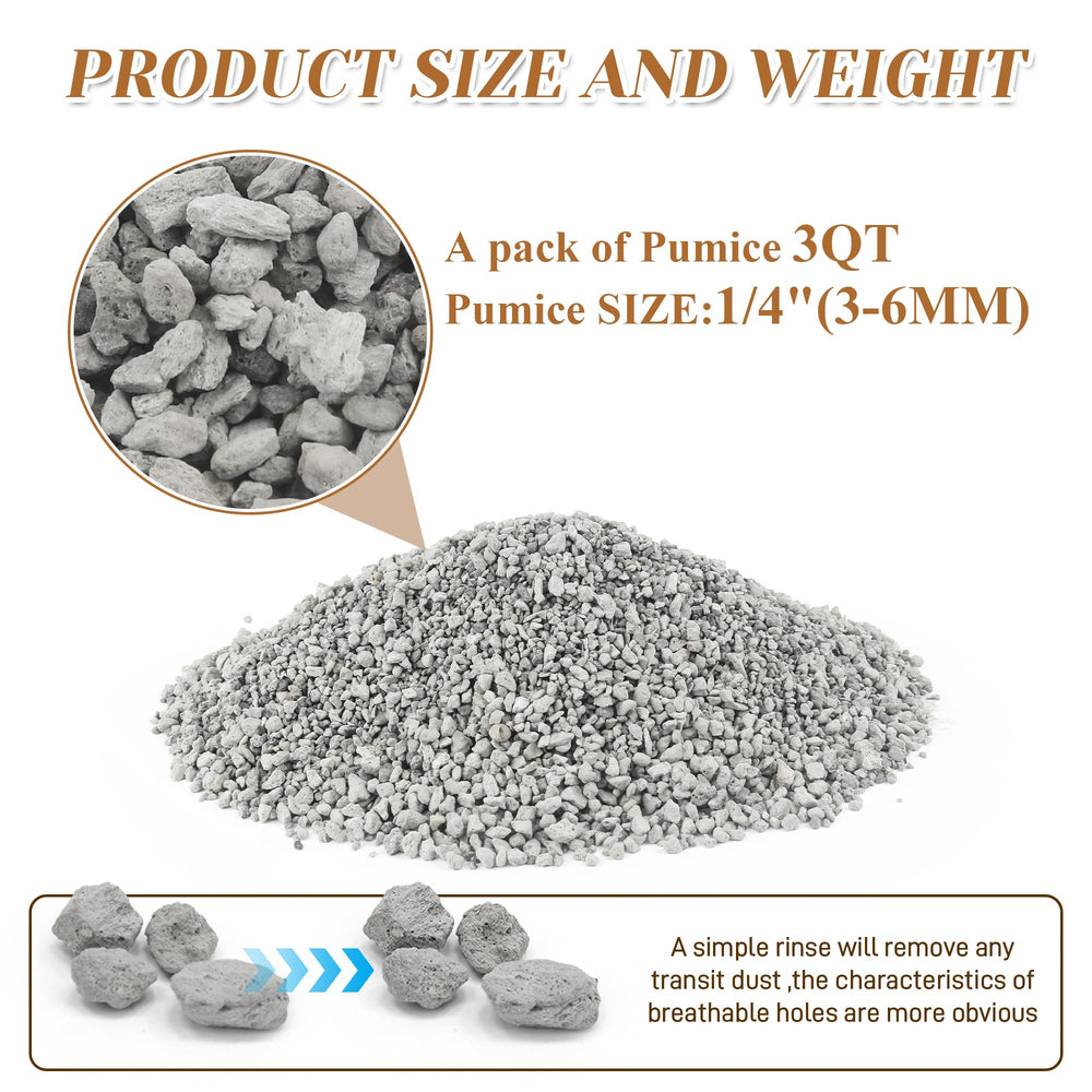Close-up of Sumloty Pumice 1/4 inch particles